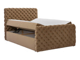 Kontinentális ágy CHESTERFIELD LUX (Tigline Lux), Szín: Velluto 29, Alvó felület mérete: 200 x 200 cm