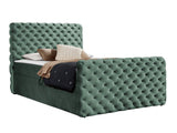 Kontinentális ágy CHESTERFIELD LUX (Tigline Lux), Szín: Velluto 13, Alvó felület mérete: 140 x 200 cm
