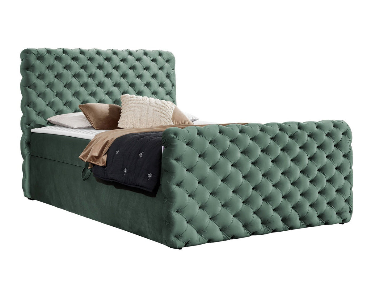 Kontinentális ágy CHESTERFIELD LUX (Tigline Lux), Szín: Velluto 13, Alvó felület mérete: 160 x 200 cm