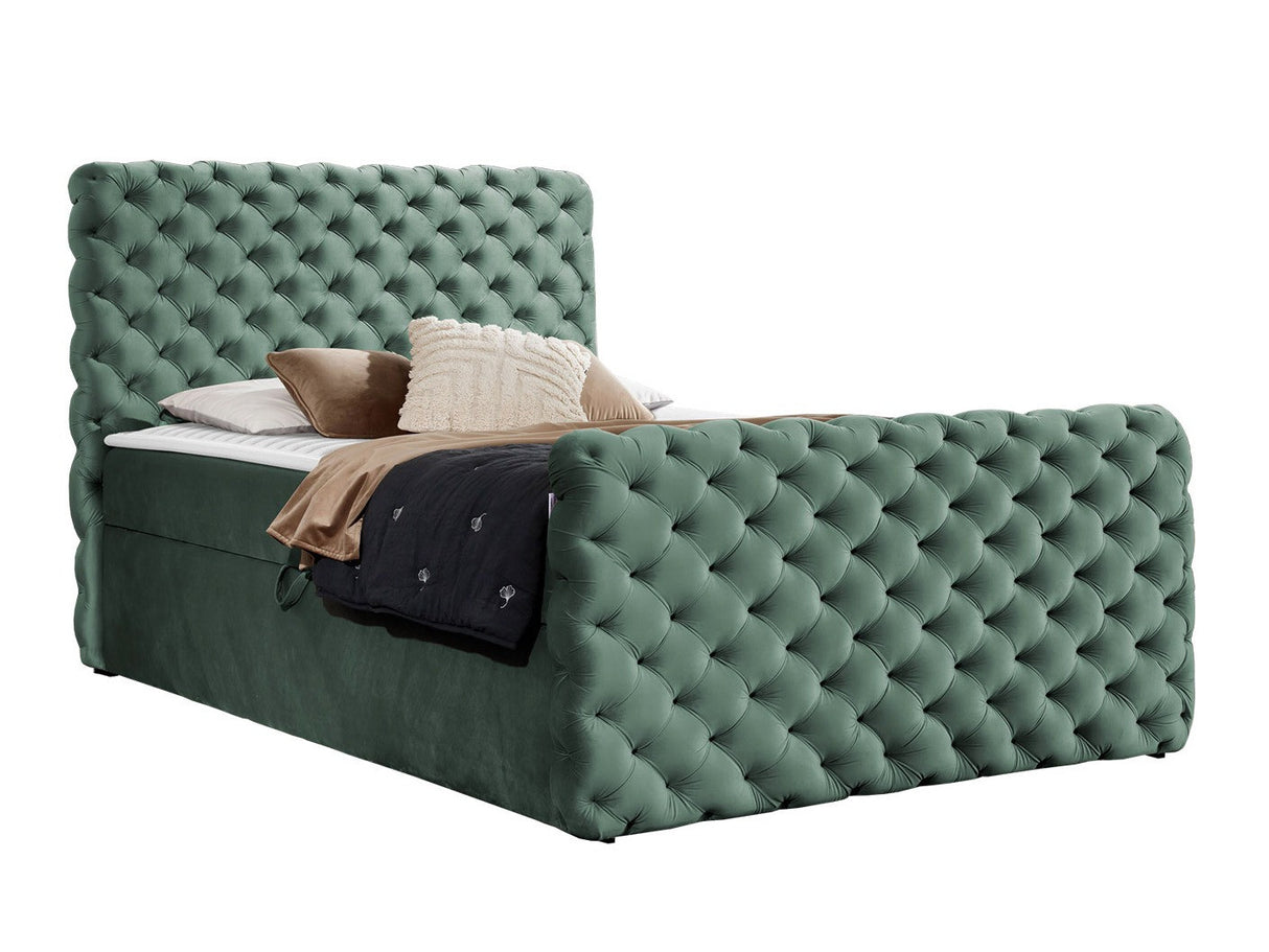 Kontinentális ágy CHESTERFIELD LUX (Tigline Lux), Szín: Velluto 13, Alvó felület mérete: 180 x 200 cm