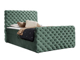 Kontinentális ágy CHESTERFIELD LUX (Tigline Lux), Szín: Velluto 13, Alvó felület mérete: 180 x 200 cm