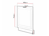 Mosogatógép ajtó ZM 713x596 FRONT RETROLINE (Grafit)