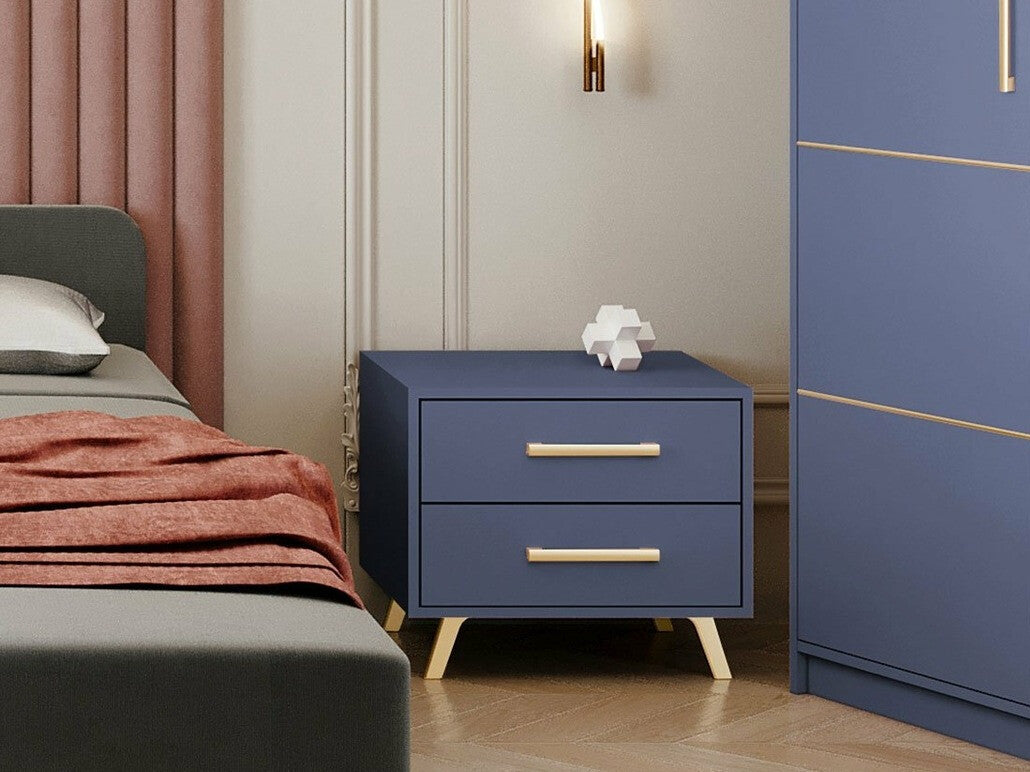 Éjjeliszekrény BALI, Szín: Kék + Aranysárga