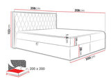 Kontinentális ágy WOOD 6, Szín: Faro 4, Alvó felület mérete: 200 x 200 cm