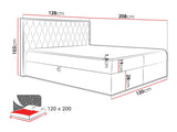 Kontinentális ágy WOOD 6, Szín: Faro 5, Alvó felület mérete: 120 x 200 cm