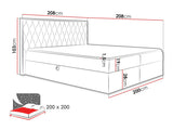 Kontinentális ágy WOOD 6, Szín: Faro 16, Alvó felület mérete: 200 x 200 cm