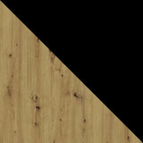 Asztal Alba 1 80 x 120/150 (Diesel 1), Munkalap színe: Artisan tölgy, Lábak színe: Fekete