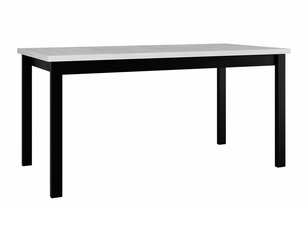 Asztal Alba 4 90 x 160/200 (Diesel 90 x 160/200 4), Munkalap színe: Fehér , Lábak színe: Fekete