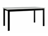 Asztal Alba 4 90 x 160/200 (Diesel 90 x 160/200 4), Munkalap színe: Fehér , Lábak színe: Fekete