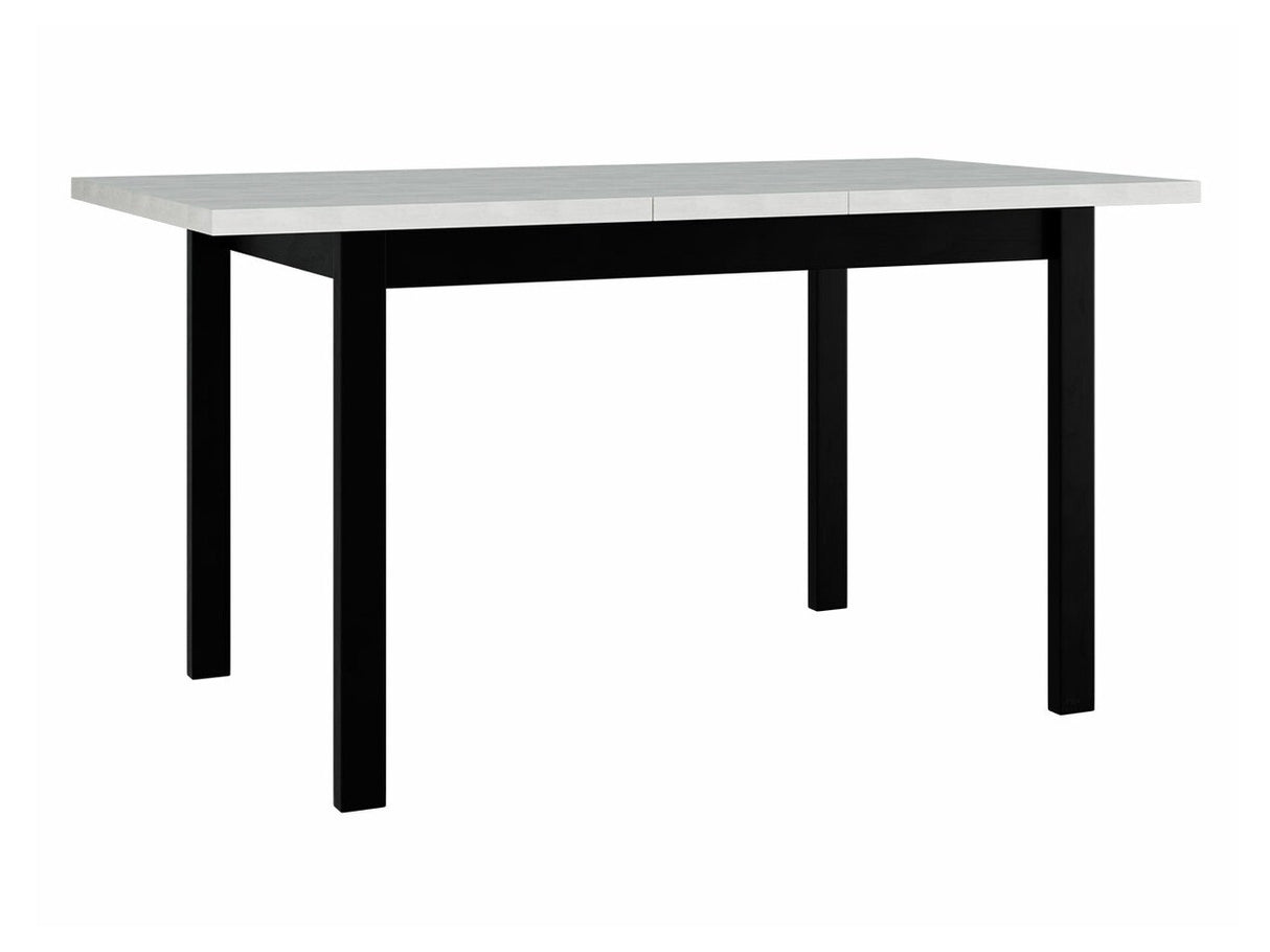Asztal Alba 1 80 x 120/150 (Diesel 1), Munkalap színe: Fehér, Lábak színe: Fehér