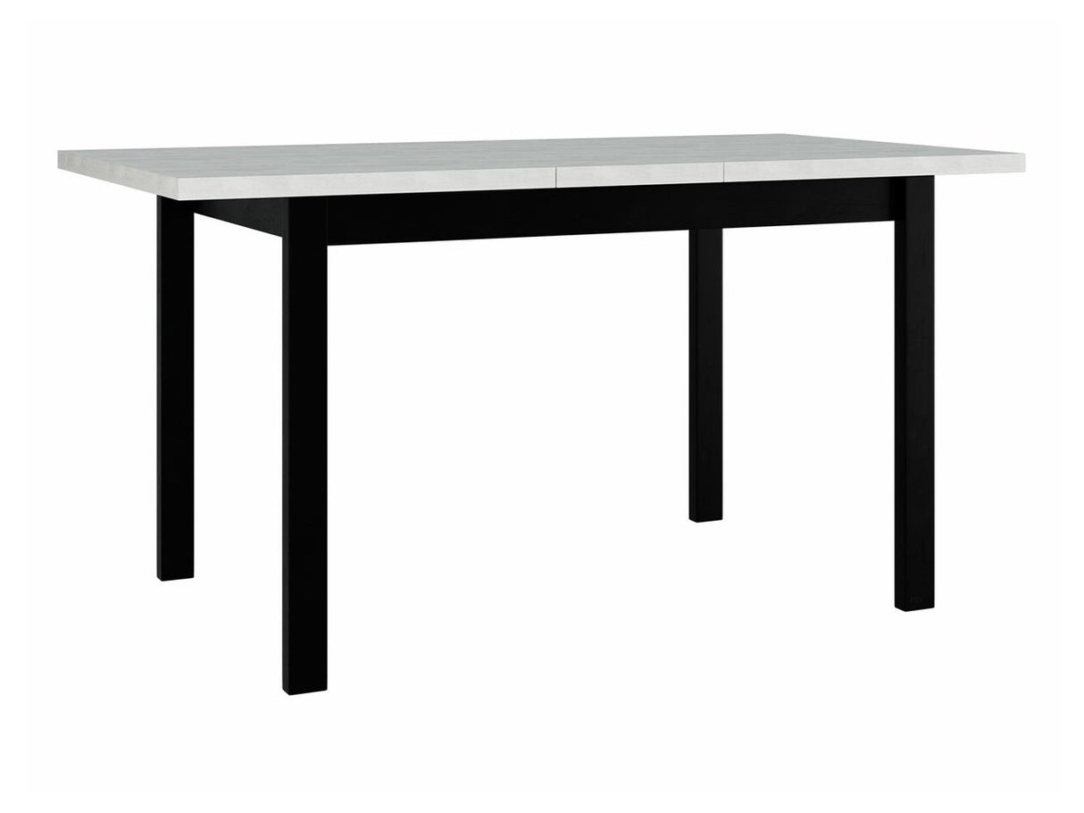 Asztal Alba 1 80 x 120/150 (Diesel 1), Munkalap színe: Fehér, Lábak színe: Sonoma tölgy