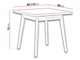 Asztal Oslo 1 L 80 x 80/110 (Harry 1 L 80 x 80/110), Munkalap színe: Sonoma tölgy , Lábak színe: Fehér