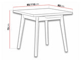 Asztal Oslo 1 L 80 x 80/110 (Harry 1 L 80 x 80/110), Munkalap színe: Sonoma tölgy , Lábak színe: Sonoma tölgy