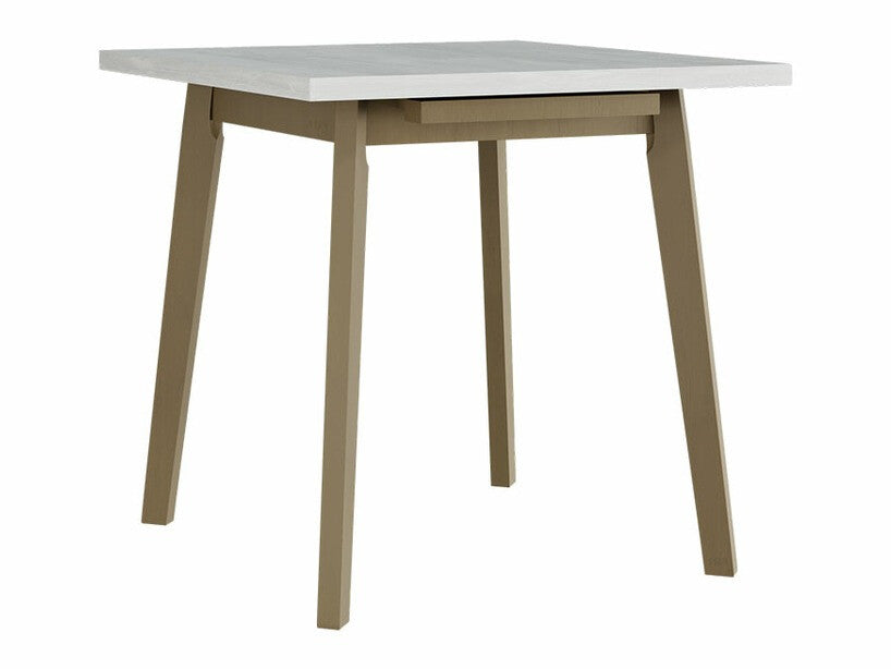 Asztal Oslo 1 L 80 x 80/110 (Harry 1 L 80 x 80/110), Munkalap színe: Fehér , Lábak színe: Sonoma tölgy