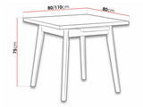 Asztal Oslo 1 L 80 x 80/110 (Harry 1 L 80 x 80/110), Munkalap színe: Fehér , Lábak színe: Sonoma tölgy