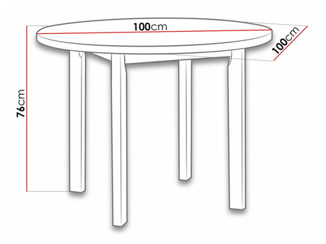 Asztal Poli 2 100 (Mosso 2 100), Asztal színe: Fehér