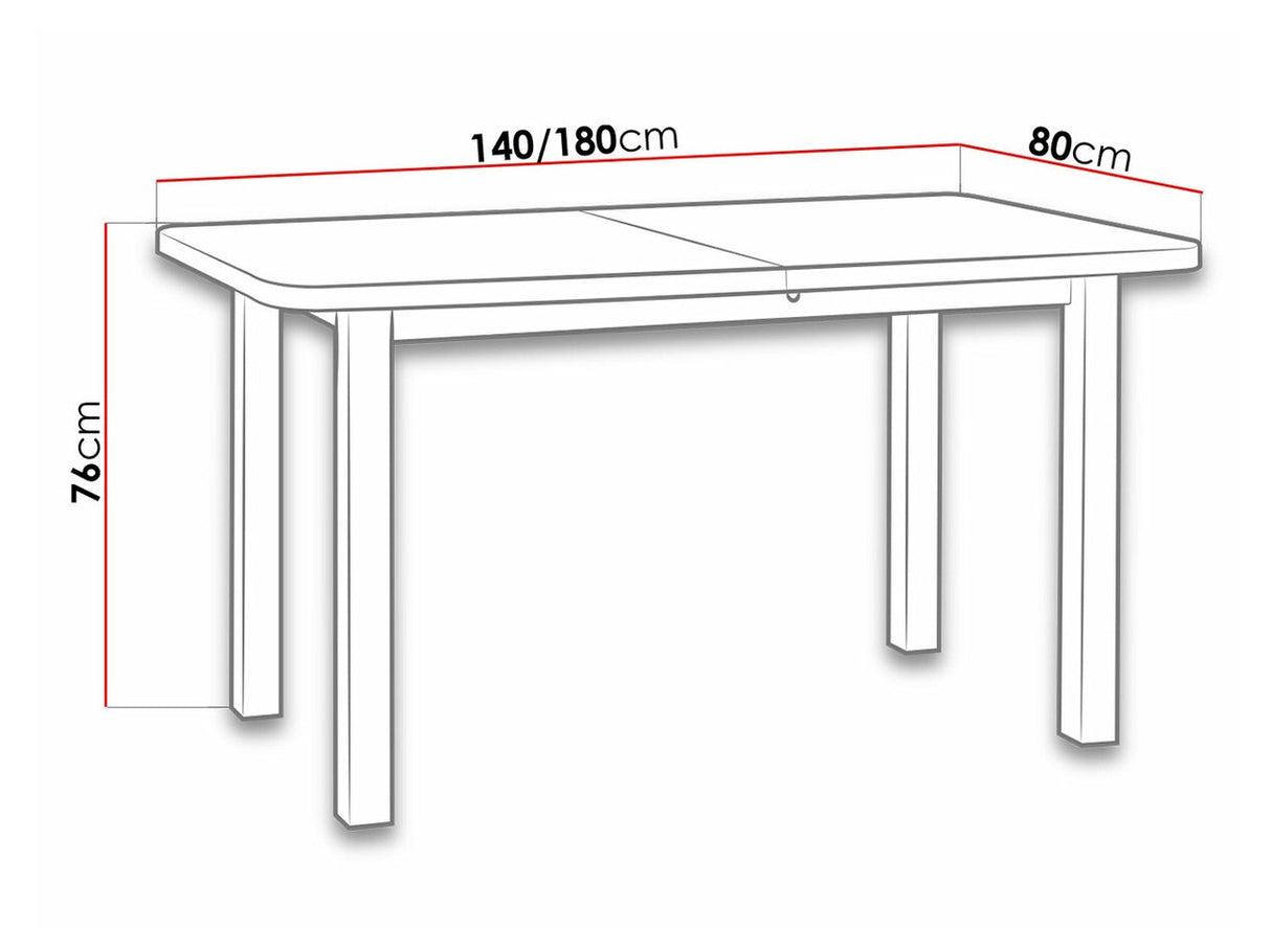Asztal Wenus 2 80x140/180 (Logan 2), Szín: Fehér