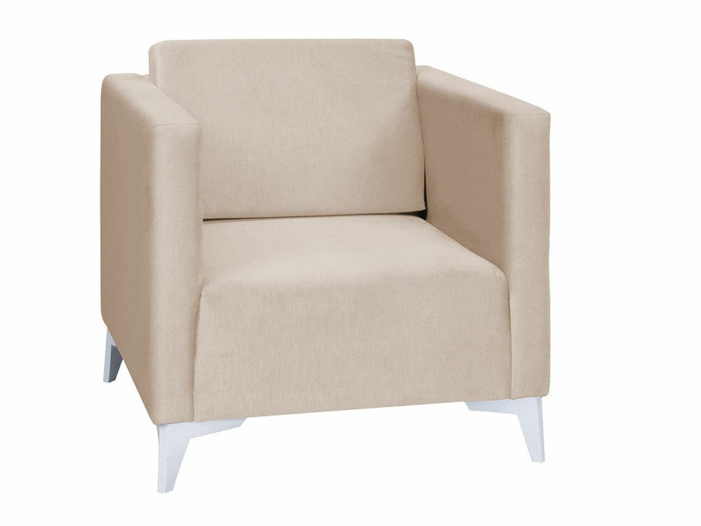 Fotel SZAFIR 1 (Denim 1), Szín: Solo 251, Lábak színe: Fényes fehér