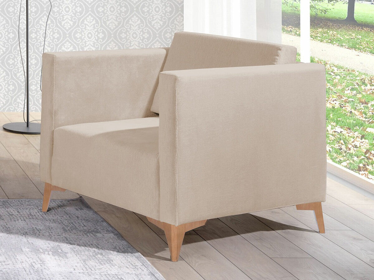 Fotel SZAFIR 1 (Denim 1), Szín: Solo 251, Lábak színe: Tölgy