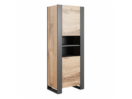 Könyvespolc Witryna WOOD_NEW Wotan / Antracyt
