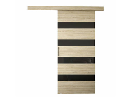 Tolóajtók Drzwi przesuwne RUBI V + samodomykacz, Szín: Sonoma tölgy + Fekete