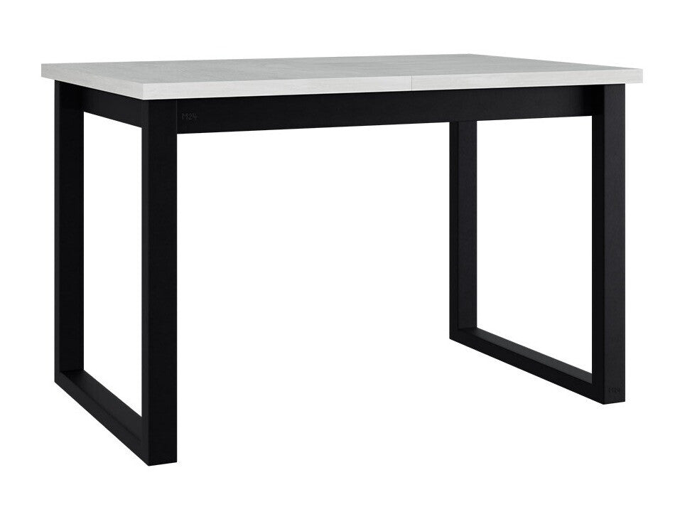 Asztal Stół IKON 3 L LAMINAT Blat: Biały / Podst.: Czarny fém 5903211275821 (Fehér + Fekete)