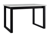 Asztal Stół IKON 3 L LAMINAT Blat: Biały / Podst.: Czarny fém 5903211275821 (Fehér + Fekete)