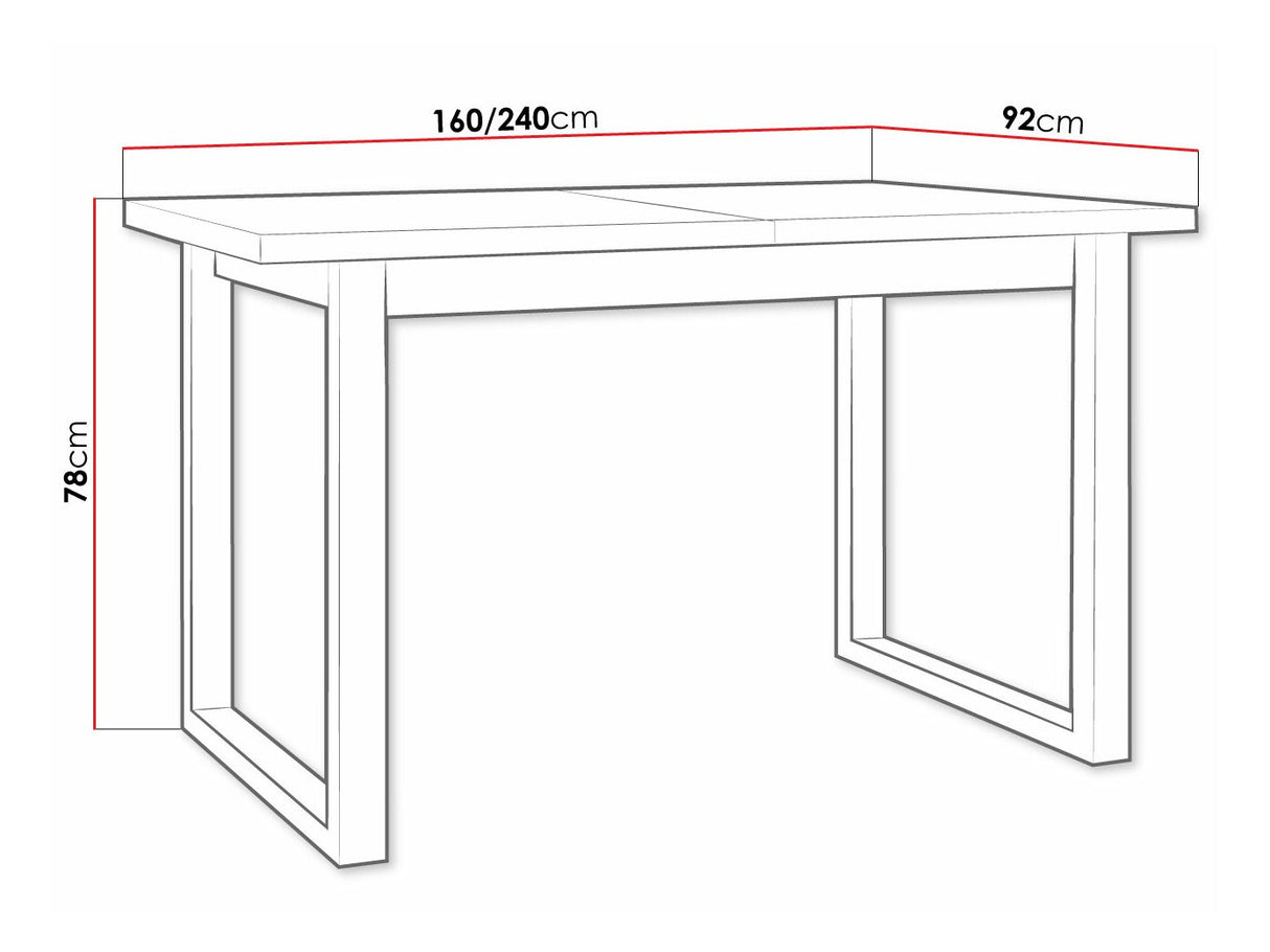 Asztal Stół IKON 3 L LAMINAT Blat: Biały / Podst.: Czarny fém 5903211275821 (Fehér + Fekete)