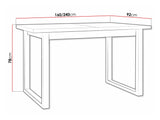 Asztal Stół IKON 3 L LAMINAT Blat: Sonoma / Podst.: Czarny fém 5903211275852 (Sonoma tölgy + Fekete)