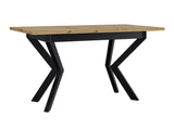 Asztal Stół IKON 4 LAMINAT Blat: Dąb Artisan / Podst.: Czarny fém 5903211275876 (Fekete + Artisan tölgy)