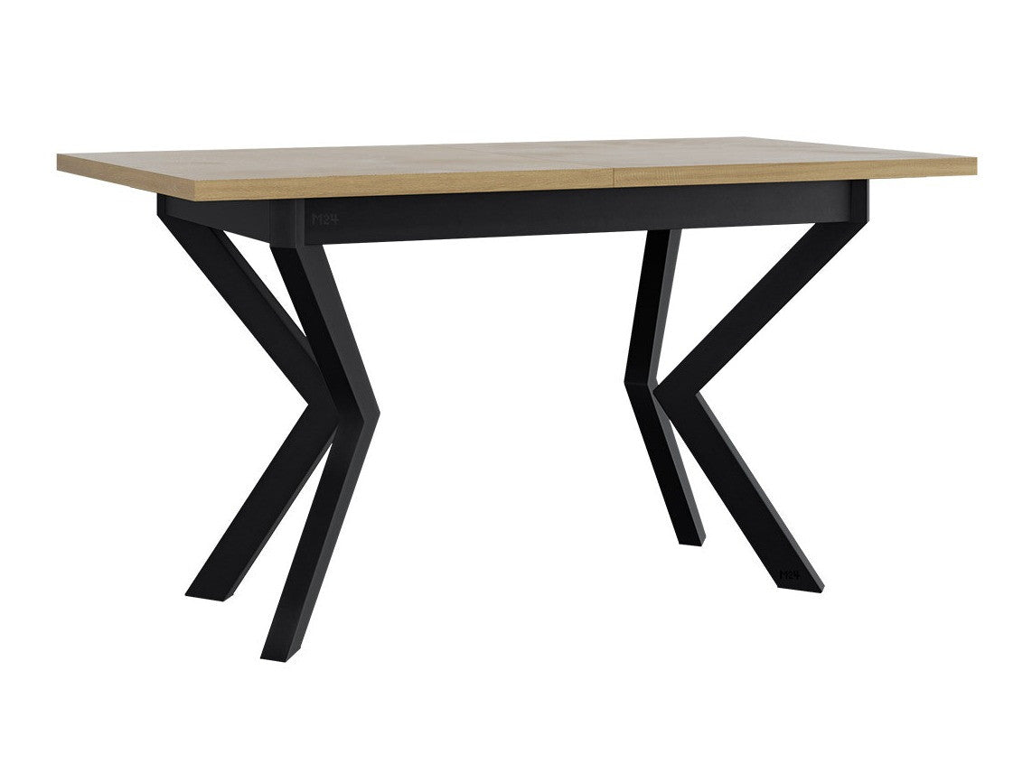 Asztal Stół IKON 4 LAMINAT Blat: Sonoma / Podst.: Czarny fém 5903211275890 (Fekete + Sonoma tölgy)