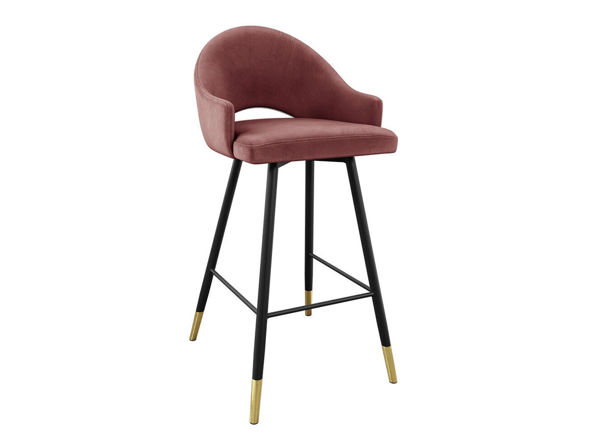 Bárszék Hoker ROSA, Szín: Fekete + Magic Velvet 2258, Lábak színe: Aranysárga