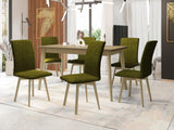 Étkezőgarnitúra Zestaw 24 (OSLO 6 + LUNA 2), Fa színe: SSonoma tölgy, Kárpit: Zetta 297