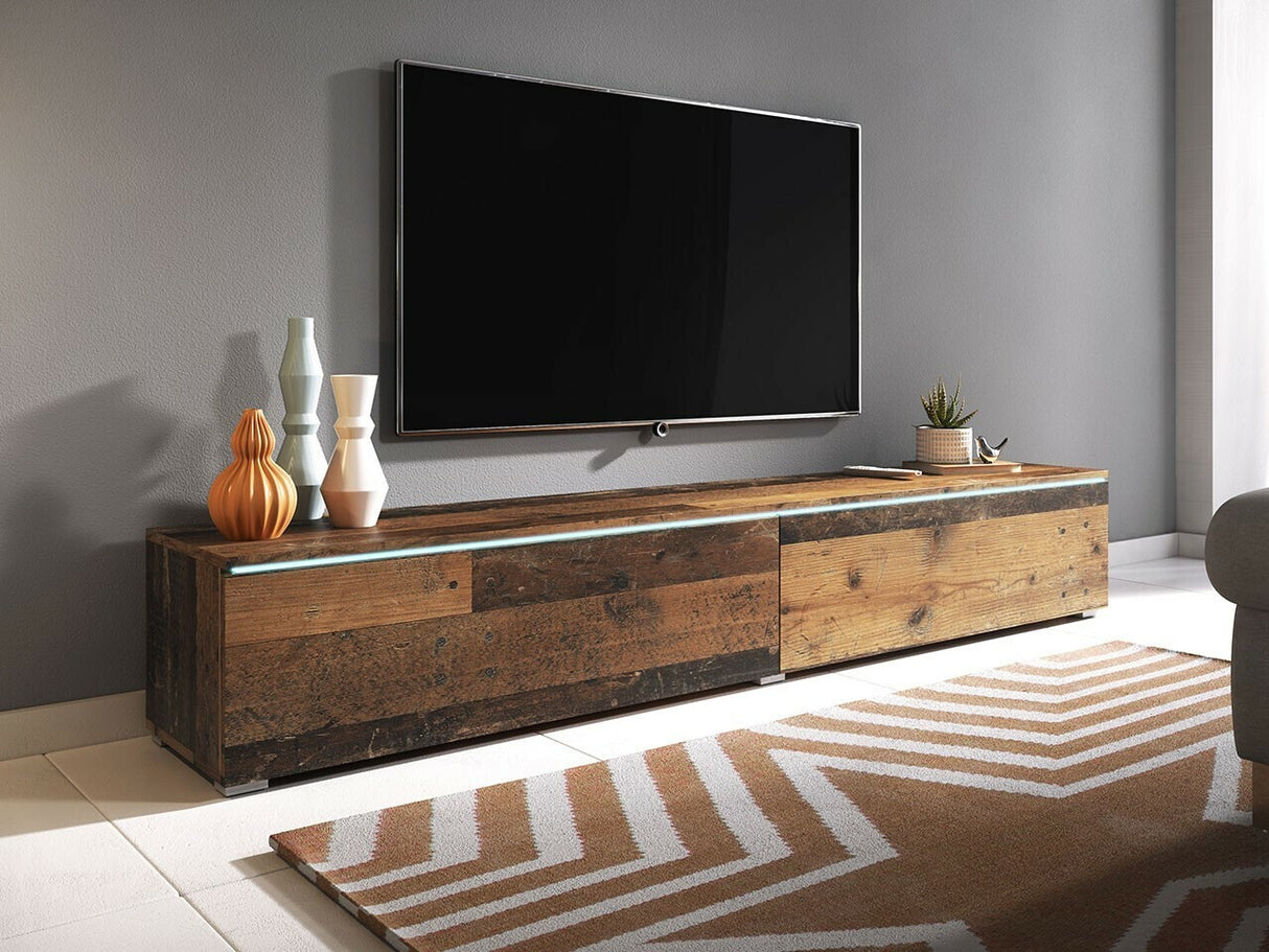 TV-állvány Lowboard D180 (Dlone 180), Led világítás: Nem, Szín: Érett tölgy