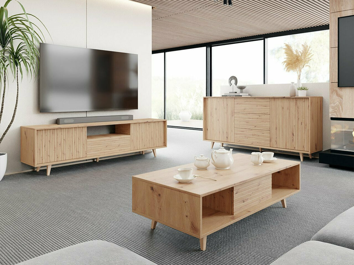TV-állvány Szafka RTV FERIDO 2K1SZ Dąb Artisan 5903211293306