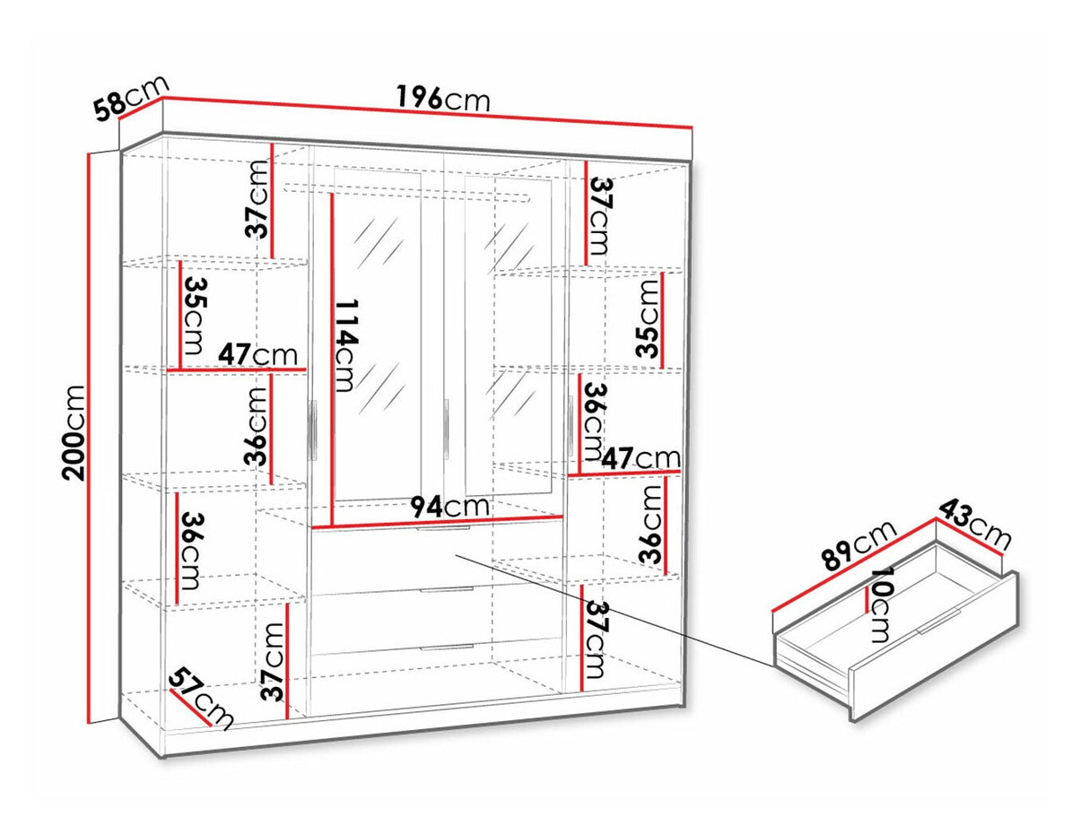 Gardróbszekrény LATI D4 /DAB VIKING