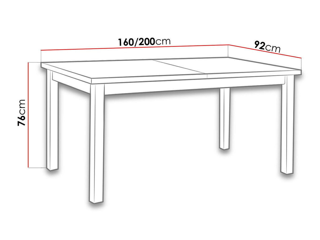 Asztal Modena 2 90x160/200 (Laminált forgácslap) (Fa 2), Szín: Dió
