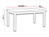 Asztal Modena 2 90x160/200 (Laminált forgácslap) (Fa 2), Szín: Sonoma tölgy