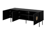 TV-állvány Szafka RTV 150 3D PALAZZO Czarny mat + Dąb craft 5903211296925