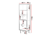Könyvespolc Witryna PALAZZO Czarny mat + Dąb craft 5903211297168