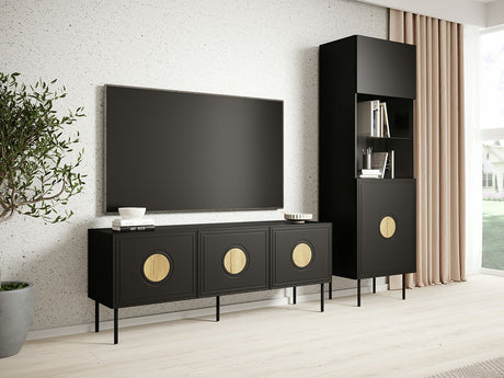 Nappali szett Meble PALAZZO I Czarny mat + Dąb Craft 5903211304491
