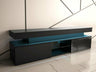 TV-állvány Szafka RTV 2D 190 GLOSSA + LED, Szín: Fekete + Fényes fekete