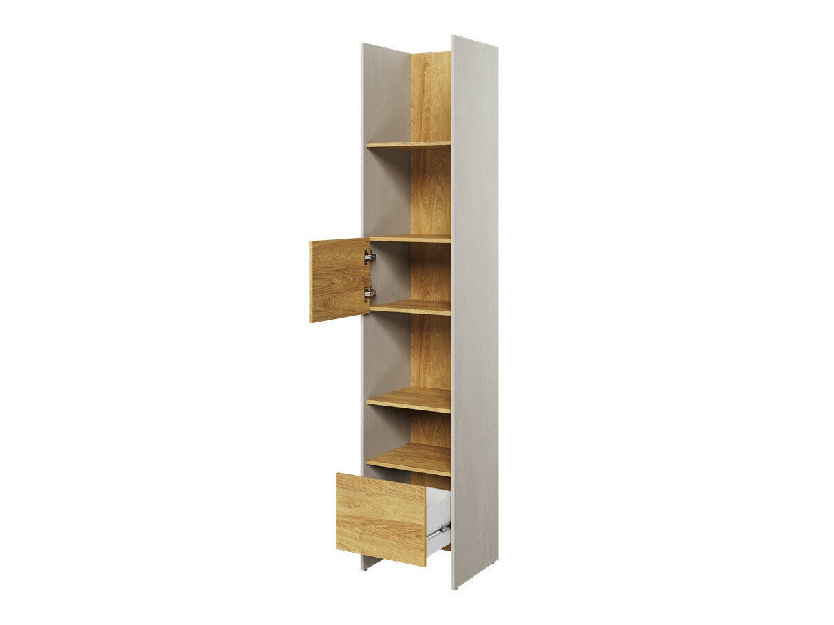 Könyvespolc TEEN FLEX TF-02 TF2SFH - regał 45 1d1s - silk flou/hikora naturalna