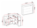 Sarok íróasztal WORK CONCEPT CW-01, Szín: Artisan tölgy, Változatok: Balos