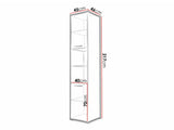 Könyvespolc CONCEPT PRO CP-08, Szín: Fehér + Fényes fehér