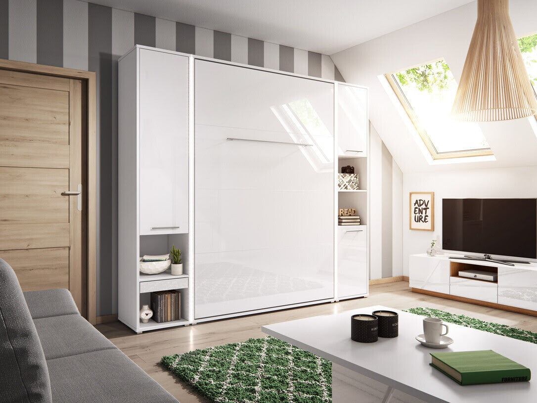 Könyvespolc CONCEPT PRO CP-08, Szín: Fehér + Fényes fehér