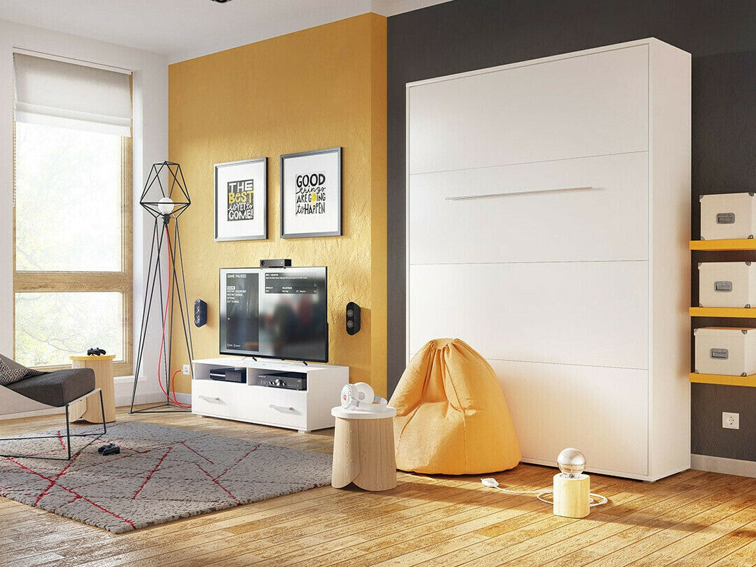 Szekrényágy CONCEPT PRO CP-01, Szín: Fehér, Alvó felület mérete: 140 x 200 cm