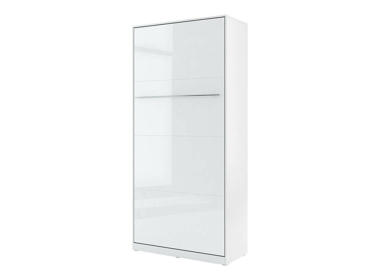 Szekrényágy CONCEPT PRO CP-03, Szín: Fehér + Fényes fehér, Alvó felület mérete: 90 x 200 cm