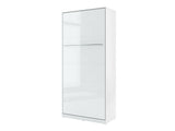 Szekrényágy CONCEPT PRO CP-03, Szín: Fehér + Fényes fehér, Alvó felület mérete: 90 x 200 cm