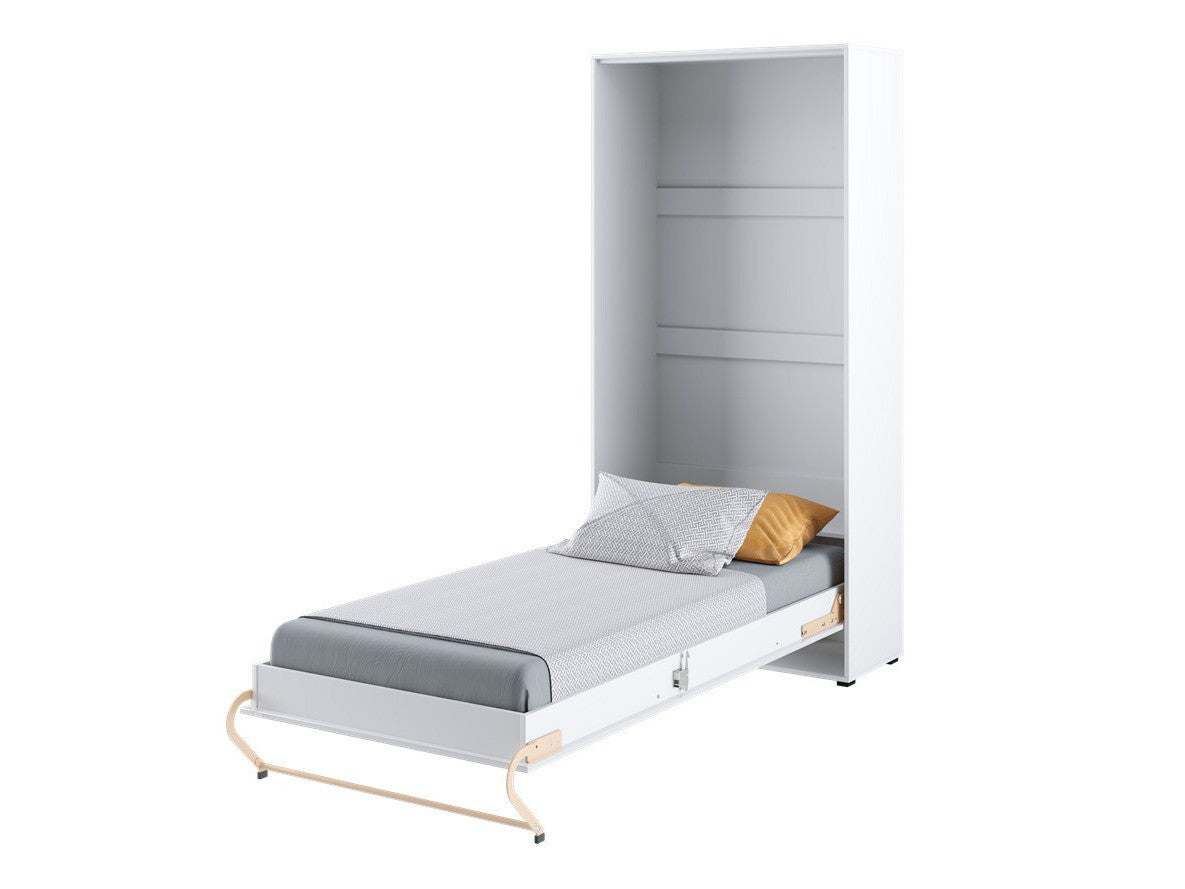 Szekrényágy CONCEPT PRO CP-03, Szín: Fehér + Fényes fehér, Alvó felület mérete: 90 x 200 cm